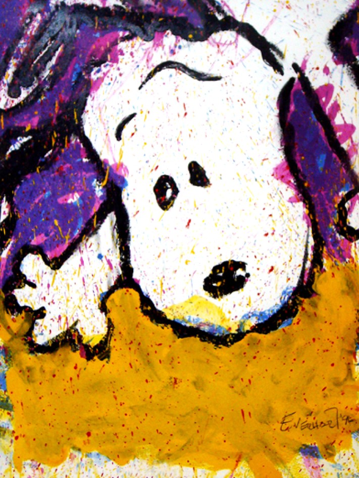 トム・エバハートの絵画作品　タイトルは、To Every Dog There is A Season